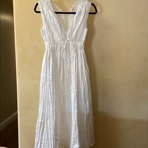 Sz 0 Rebecca Taylor Elegant White Sleeveless Dress EUC